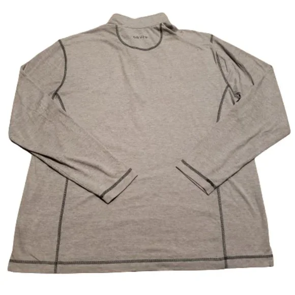Orvis 1/4 Zip Pullover Sweater Gray Men's Large L Outdoor Hiking Fall Breathable - Picture 2 of 10
